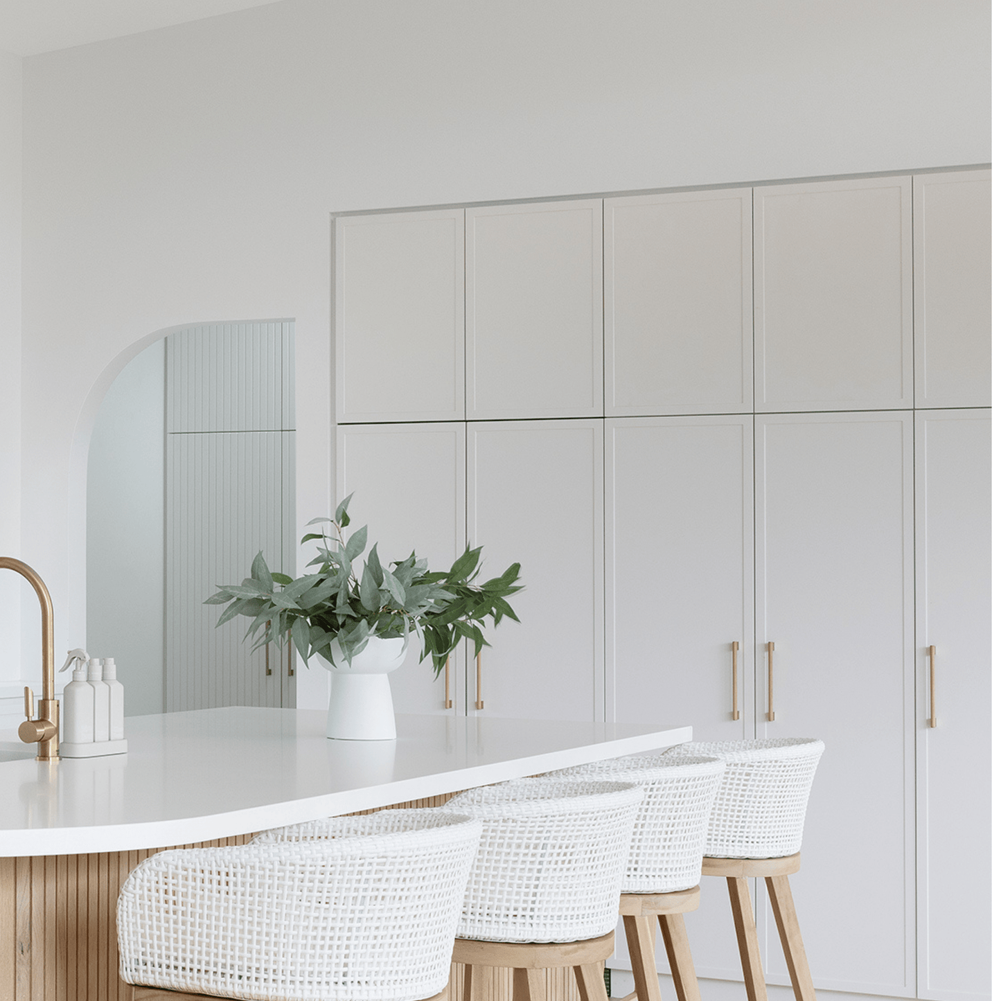 Cabinet Knobs & Handles Bayside Luxe - Camberwell Knurled Satin Brass Cabinetry Handles