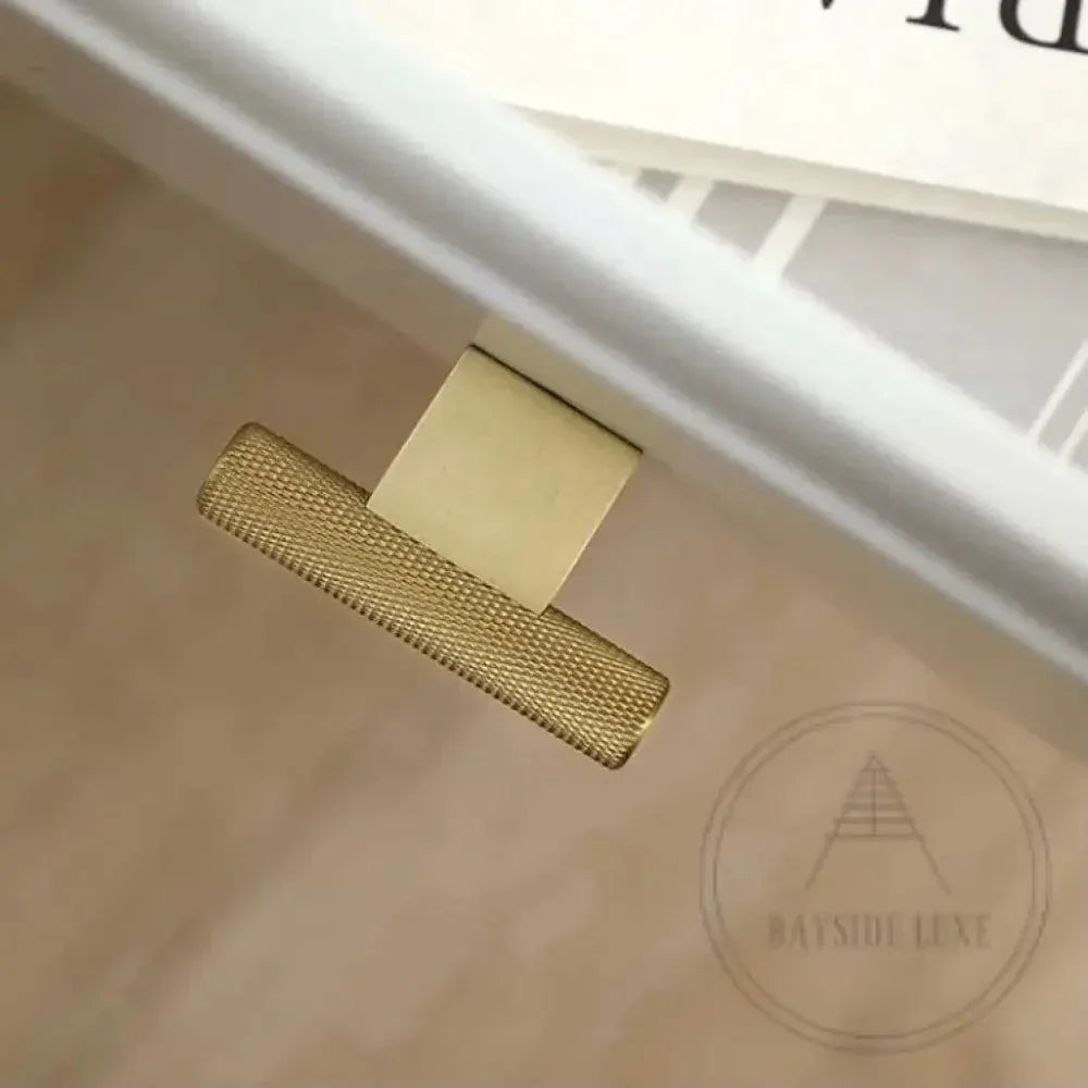 Cabinet Knobs & Handles Bayside Luxe - Camberwell Knurled Satin Brass Cabinetry Handles