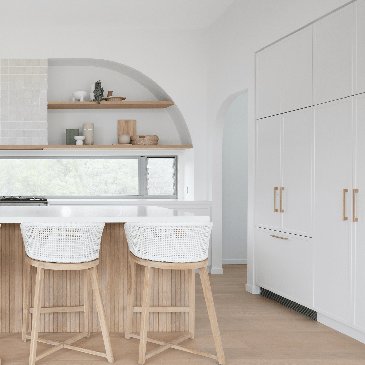 Cabinet Knobs & Handles Bayside Luxe - Camberwell Knurled Satin Brass Cabinetry Handles