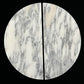 Cabinet Knobs & Handles Bayside Luxe Carrara Marble Round Cabinetry Handles -  160mm (Pair)