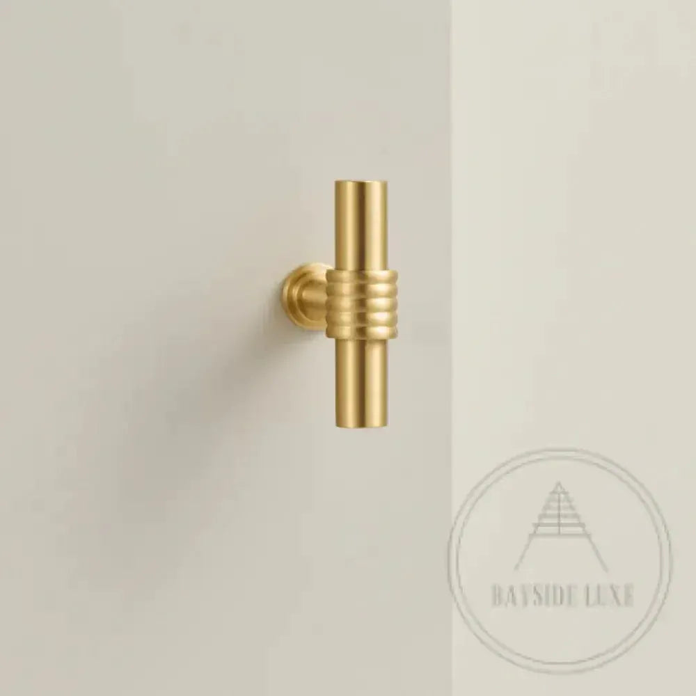 Cabinet Knobs & Handles Bayside Luxe - Claremont Satin Brass Cabinetry Handles
