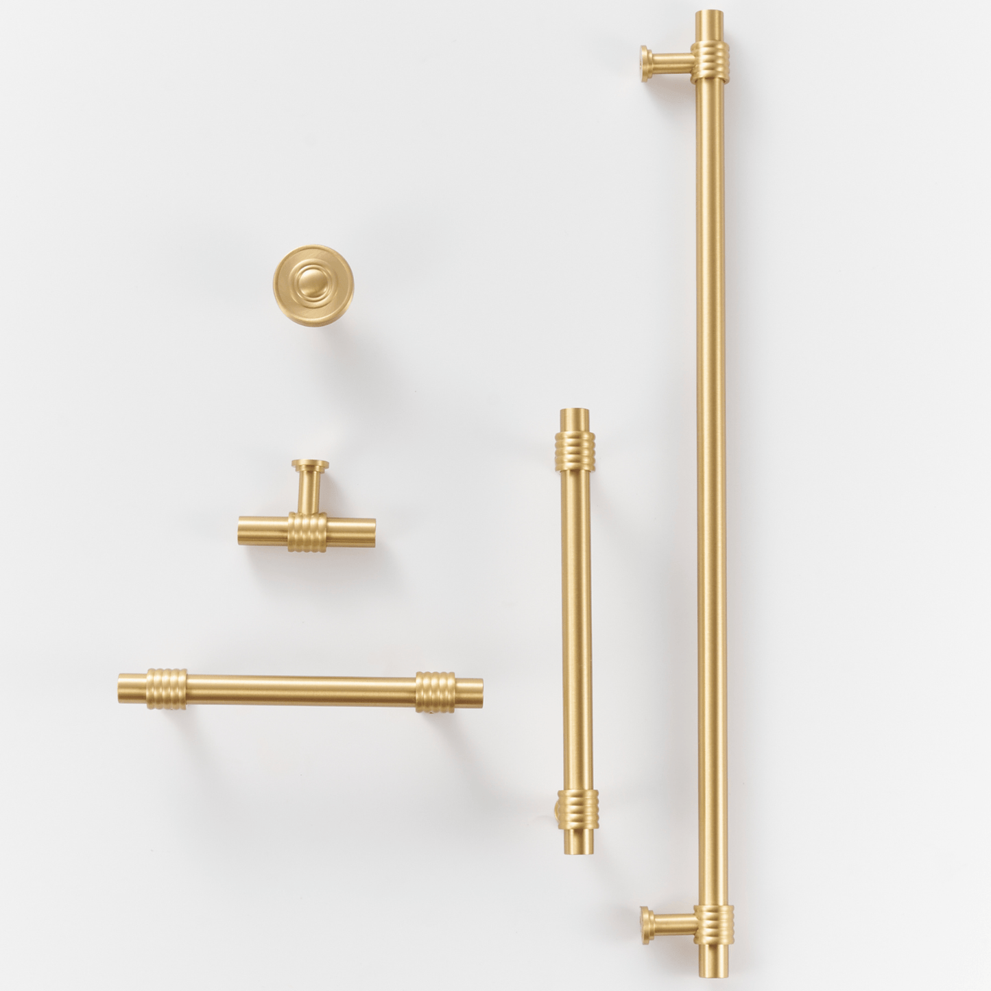 Cabinet Knobs & Handles Bayside Luxe - Claremont Satin Brass Cabinetry Handles