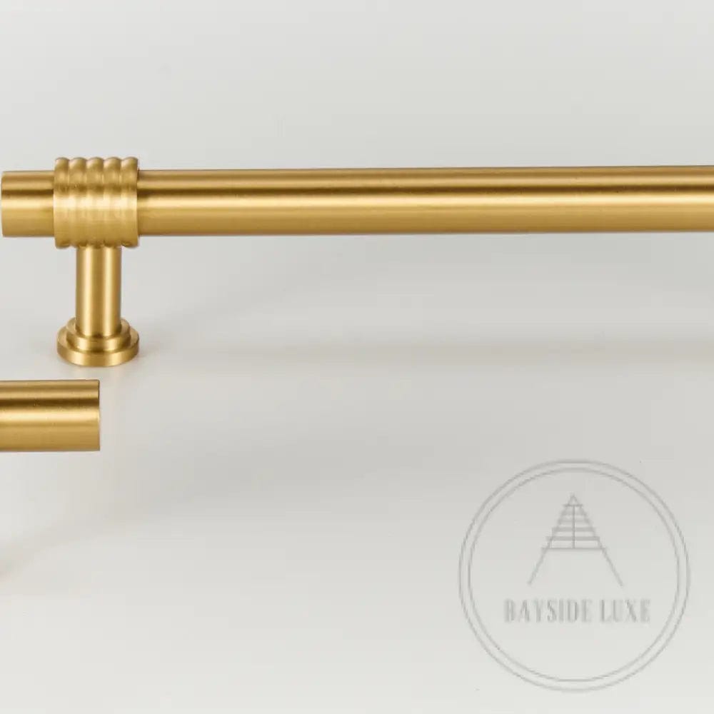 Cabinet Knobs & Handles Bayside Luxe - Claremont Satin Brass Cabinetry Handles