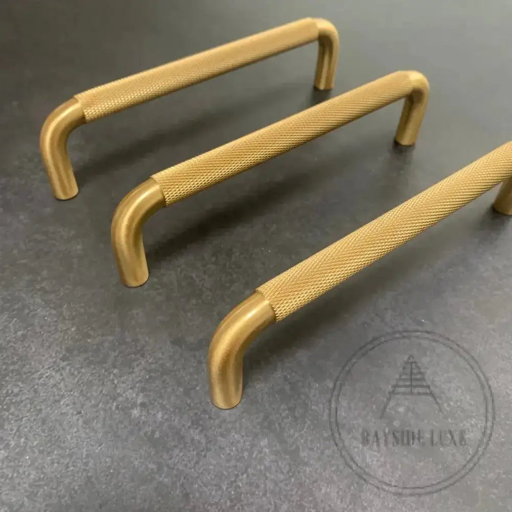 Cabinet Knobs & Handles Bayside Luxe - Double Bay Golden Brass Cabinetry Handle