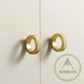 Cabinet Knobs & Handles Bayside Luxe - Flinders Cross Knurled Solid Satin Brass Pulls
