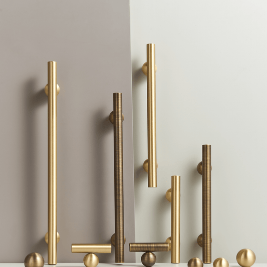 Cabinet Knobs & Handles Bayside Luxe - Hamilton Antique Brass Cabinetry Handles