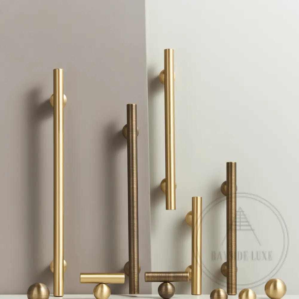 Cabinet Knobs & Handles Bayside Luxe - Hamilton Antique Brass Cabinetry Handles