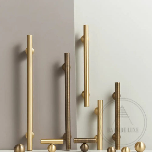 Cabinet Knobs & Handles Bayside Luxe - Hamilton Antique Brass Cabinetry Handles