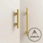 Cabinet Knobs & Handles Bayside Luxe - Hamilton Satin Brass Cabinetry Handles