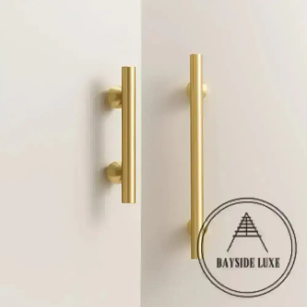 Cabinet Knobs & Handles Bayside Luxe - Hamilton Satin Brass Cabinetry Handles