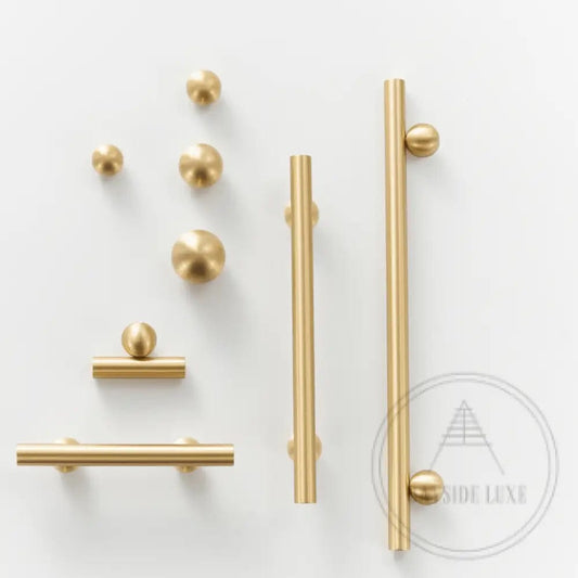 Cabinet Knobs & Handles Bayside Luxe - Hamilton Satin Brass Cabinetry Handles