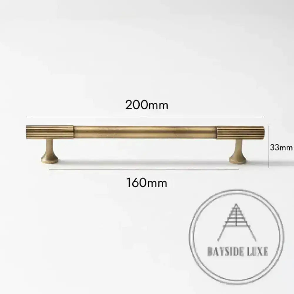 Cabinet Knobs & Handles Bayside Luxe - Hawthorn Antique Brass Cabinetry Handles