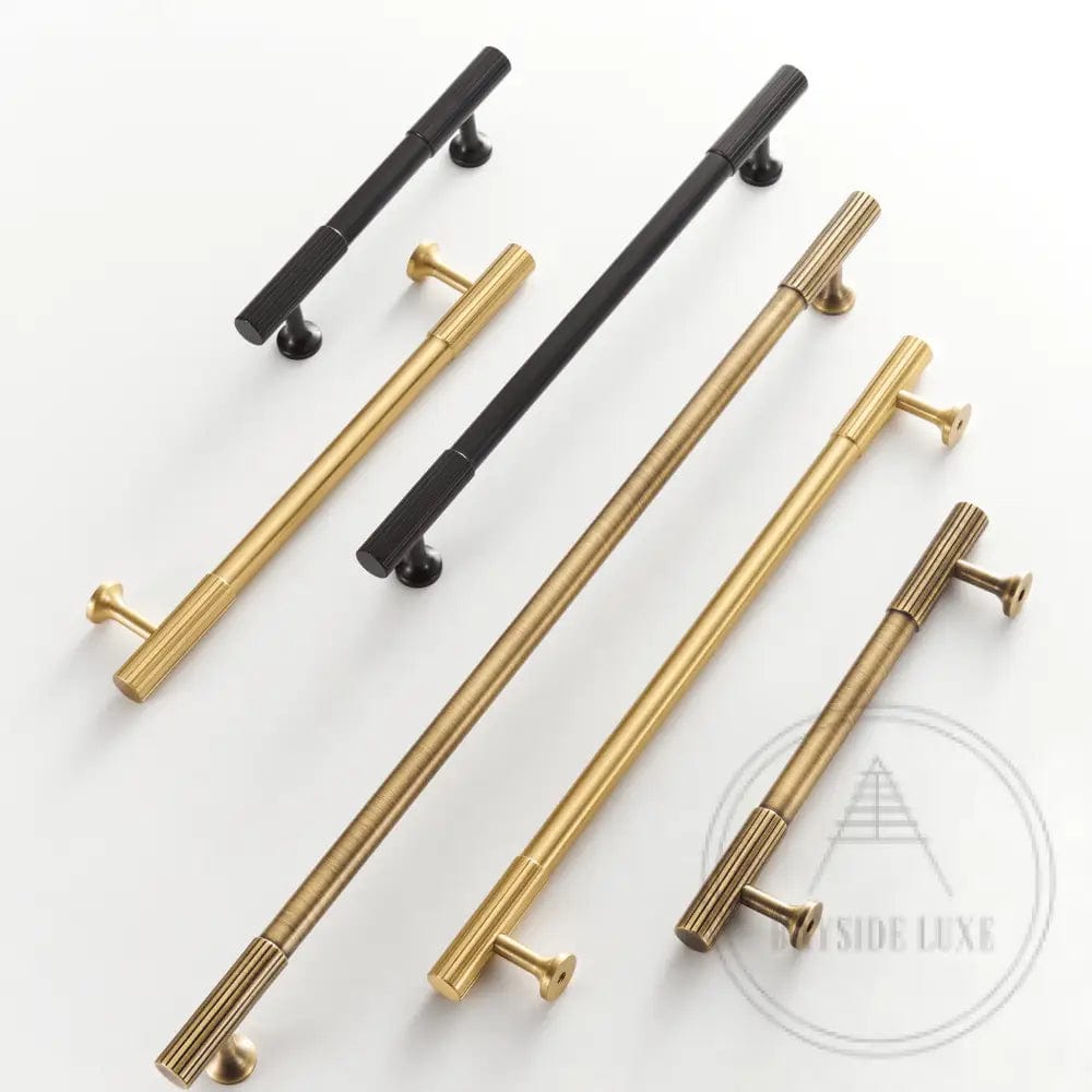 Cabinet Knobs & Handles Bayside Luxe - Hawthorn Black Brass Cabinetry Handles