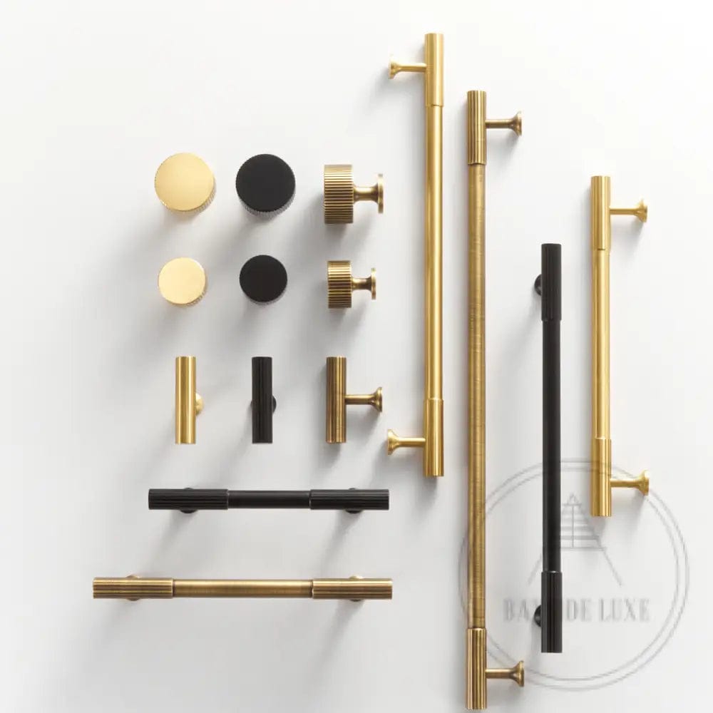 Cabinet Knobs & Handles Bayside Luxe - Hawthorn Black Brass Cabinetry Handles