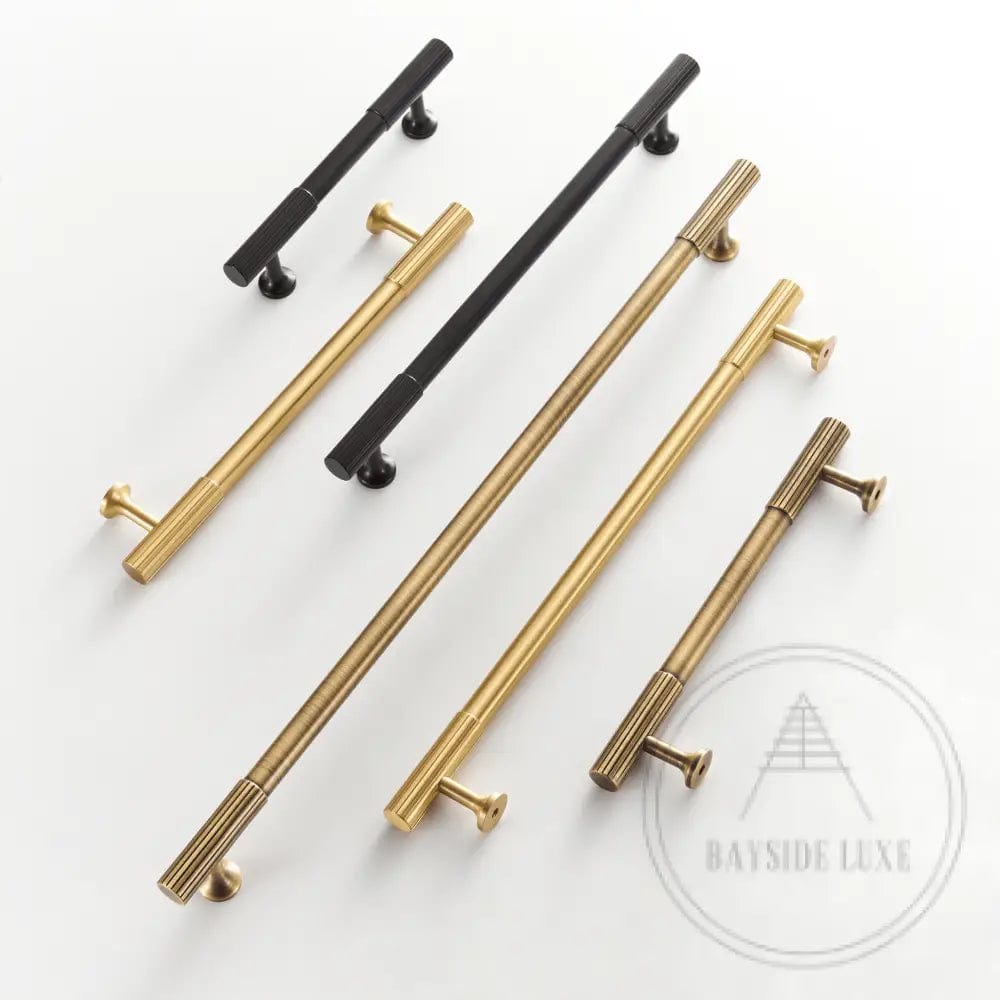 Cabinet Knobs & Handles Bayside Luxe - Hawthorn Black Brass Cabinetry Handles