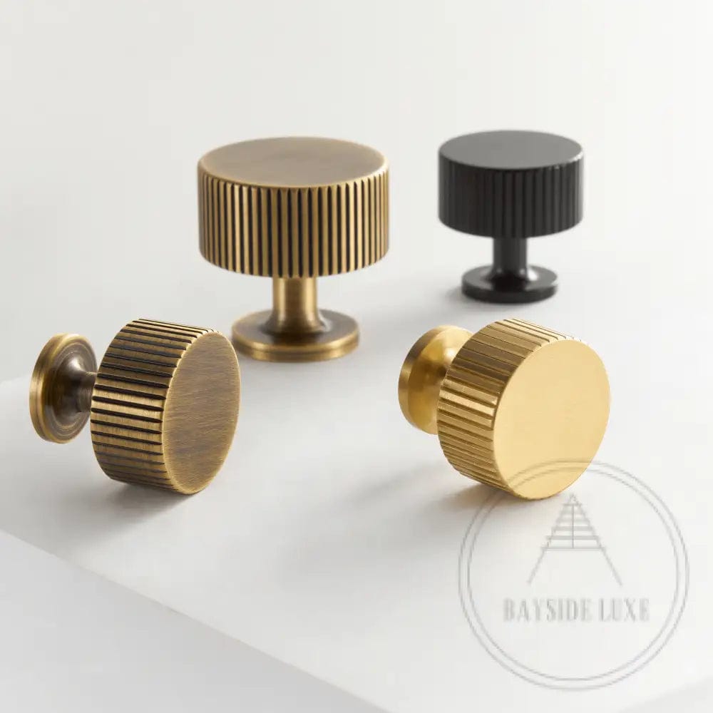 Cabinet Knobs & Handles Bayside Luxe - Hawthorn Black Brass Cabinetry Handles