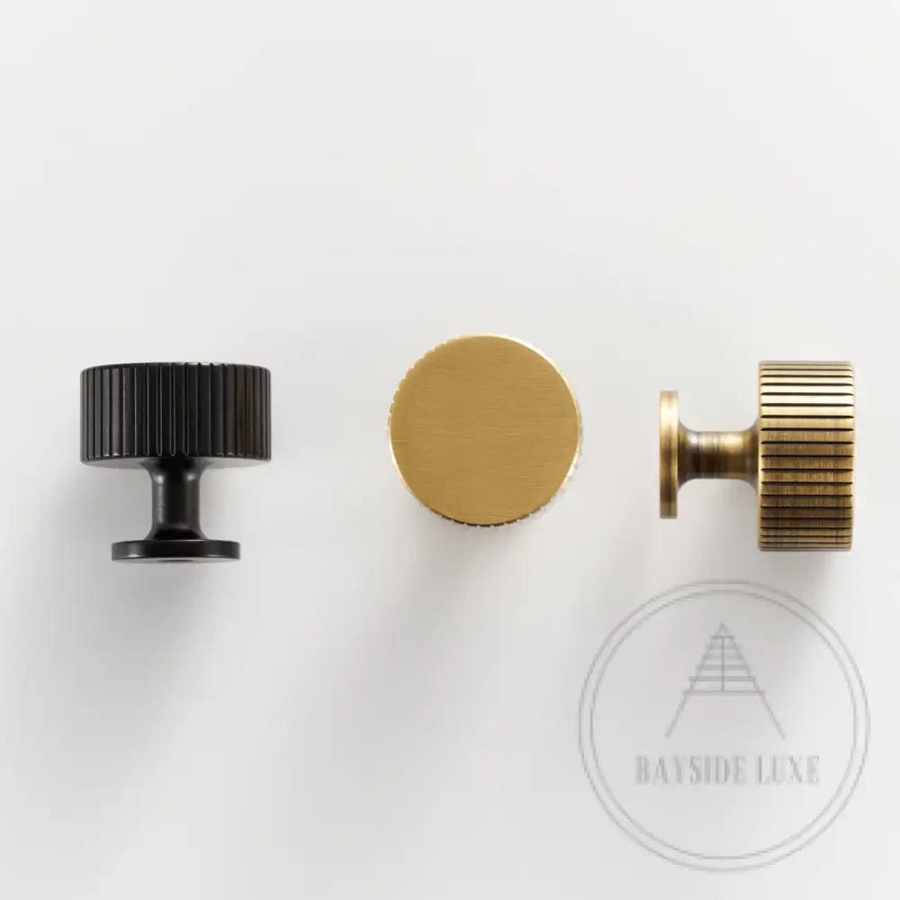 Cabinet Knobs & Handles Bayside Luxe - Hawthorn Black Brass Cabinetry Handles