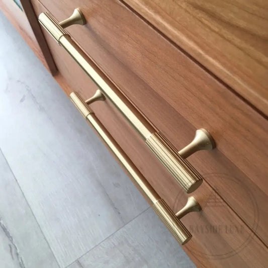 Cabinet Knobs & Handles Bayside Luxe - Hawthorn Satin Brass Cabinetry Handles