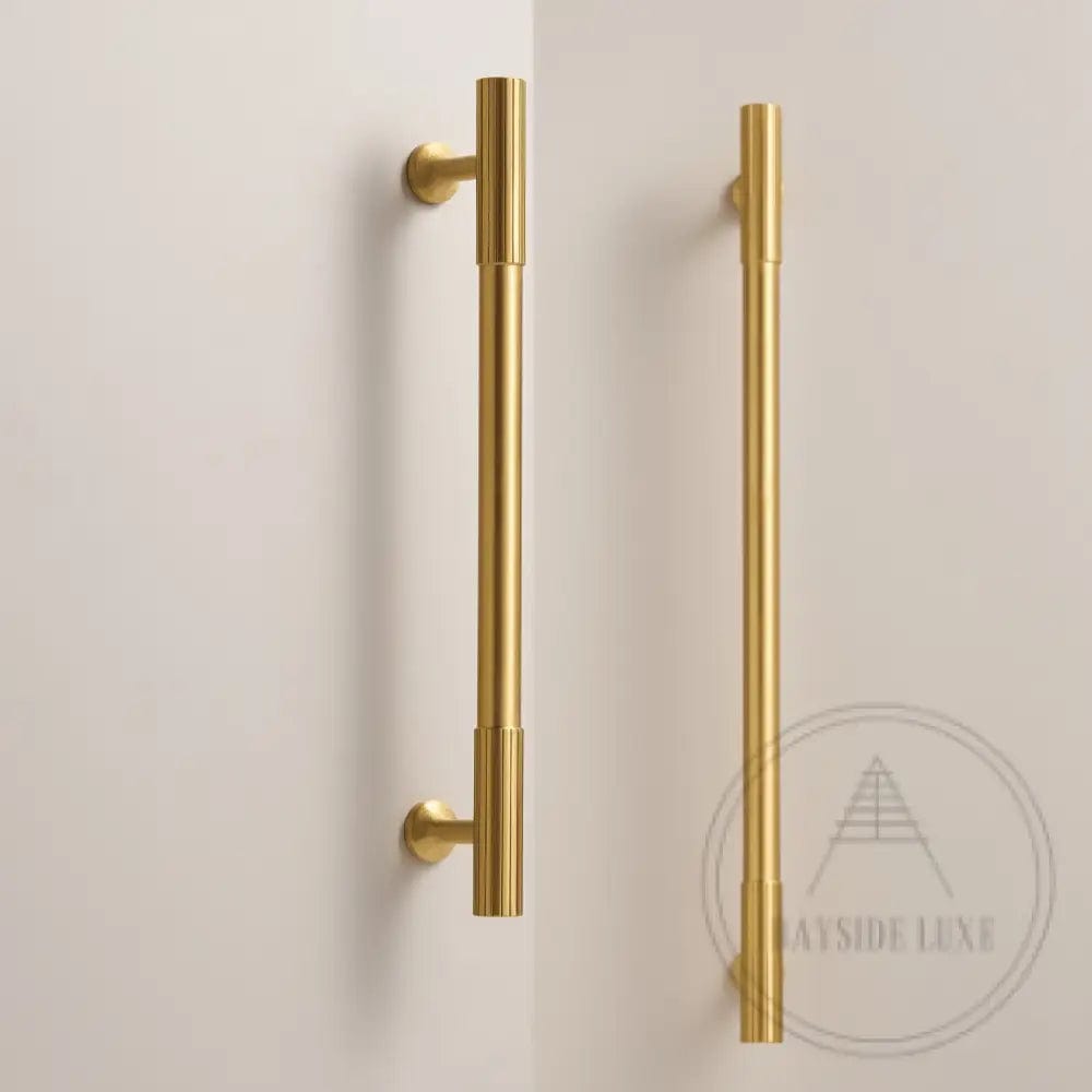 Cabinet Knobs & Handles Bayside Luxe - Hawthorn Satin Brass Cabinetry Handles