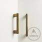 Cabinet Knobs & Handles Bayside Luxe - Kooyong Linear Knurled Antique Brass Cabinetry Handles