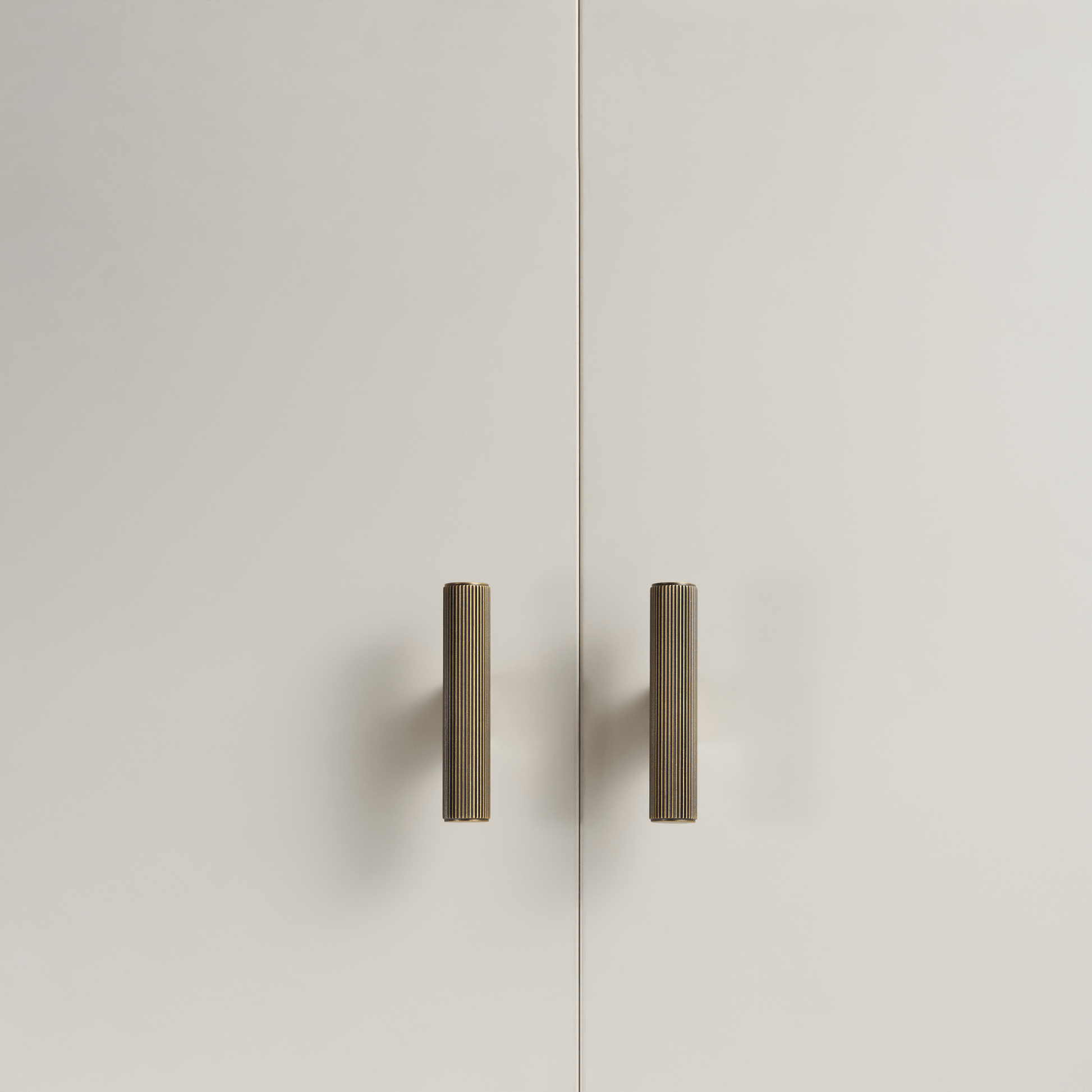 Cabinet Knobs & Handles Bayside Luxe - Kooyong Linear Knurled Antique Brass Cabinetry Handles