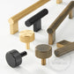 Cabinet Knobs & Handles Bayside Luxe - Kooyong Linear Knurled Black Brass Cabinetry Handles