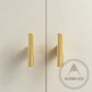 Cabinet Knobs & Handles Bayside Luxe - Kooyong Linear Knurled Satin Brass Cabinetry Handles