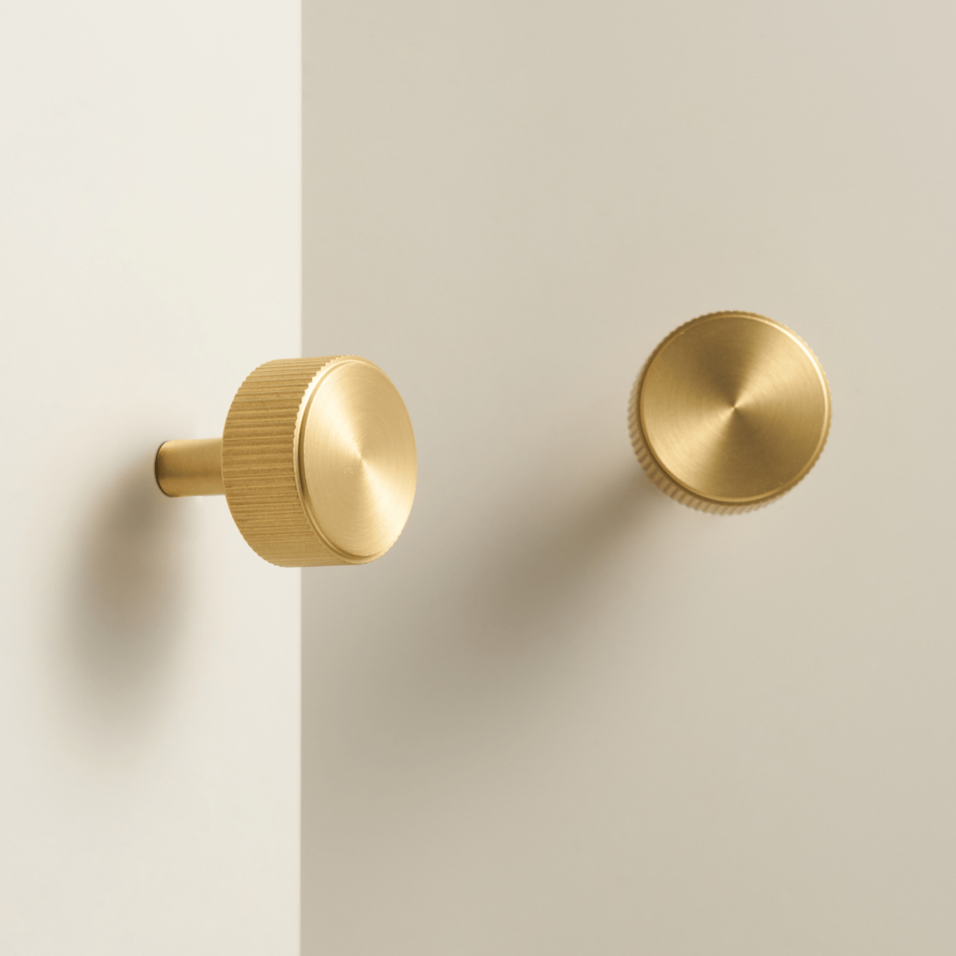 Cabinet Knobs & Handles Bayside Luxe - Kooyong Linear Knurled Satin Brass Cabinetry Handles