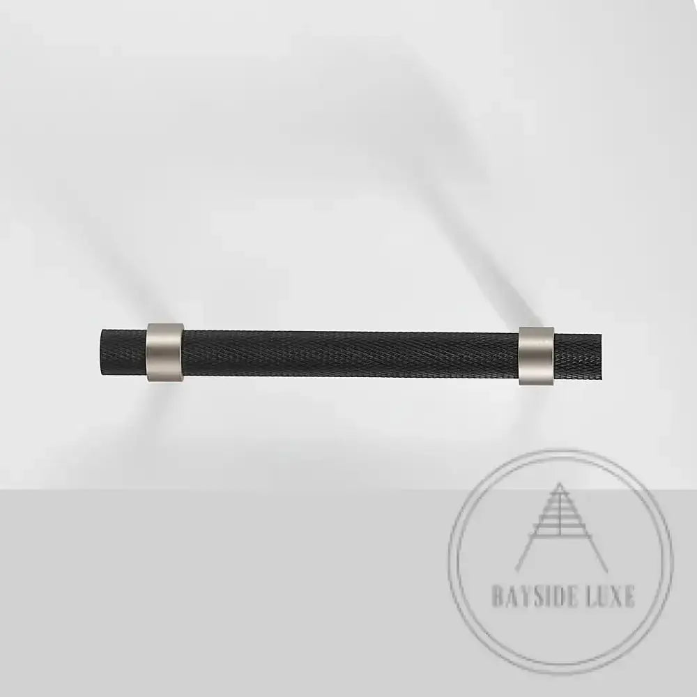 Cabinet Knobs & Handles Bayside Luxe - Mount Eliza Black and Nickel Knurled Handles