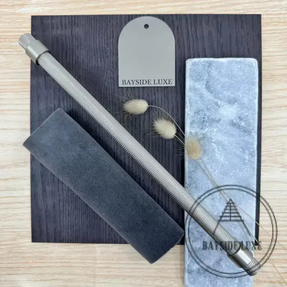 Cabinet Knobs & Handles Bayside Luxe - Mount Eliza Nickel Knurled Handles