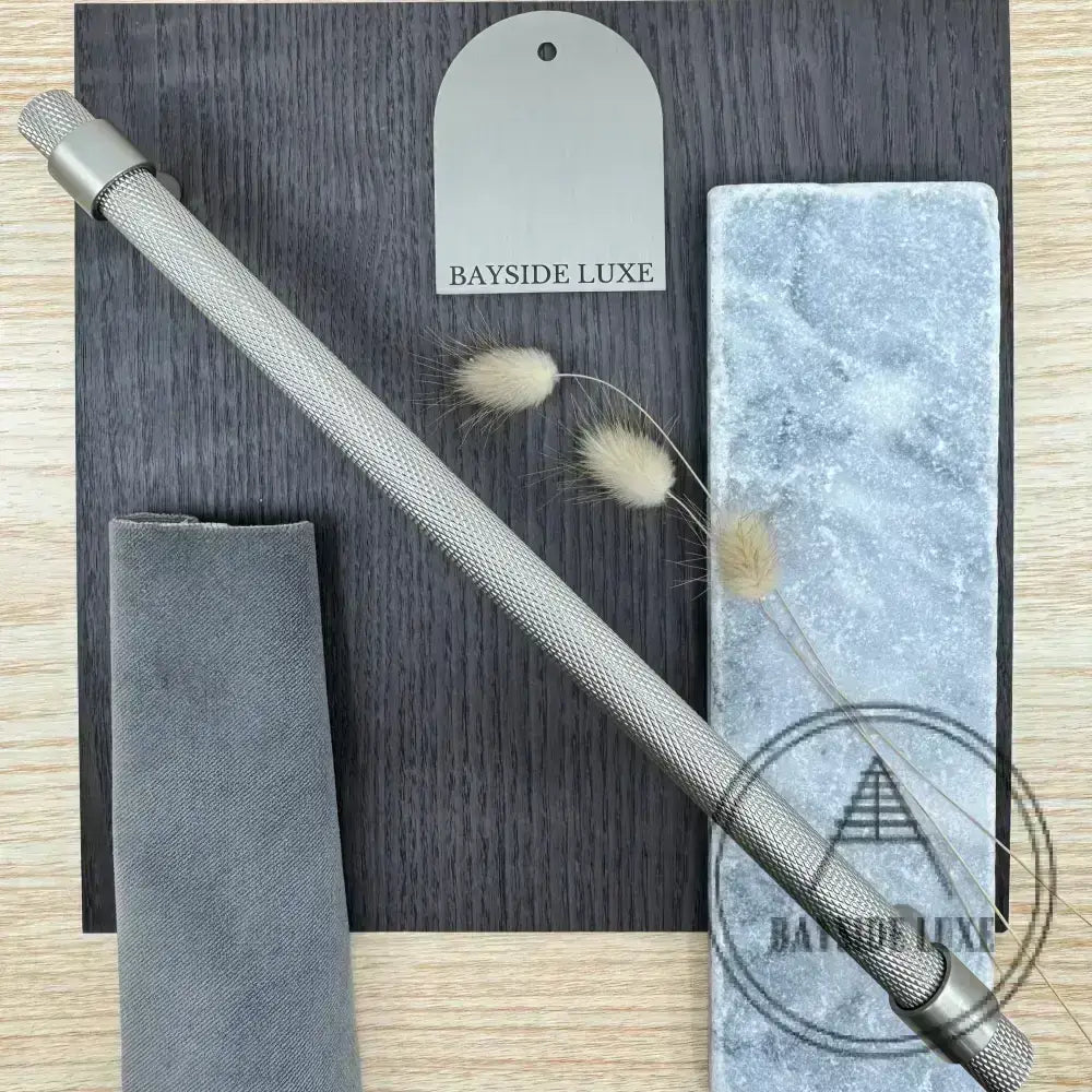 Cabinet Knobs & Handles Bayside Luxe - Mount Eliza Nickel Knurled Handles