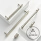 Cabinet Knobs & Handles Bayside Luxe - Mount Eliza Nickel Knurled Handles