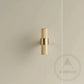 Cabinet Knobs & Handles Bayside Luxe - Mount Eliza Satin Brass Brass Knurled Handles