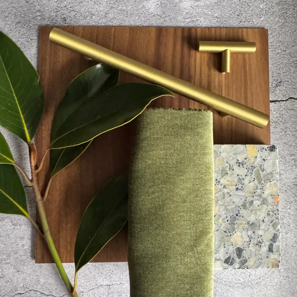 Cabinet Knobs & Handles Bayside Luxe - Rose Bay Satin Brass Handles