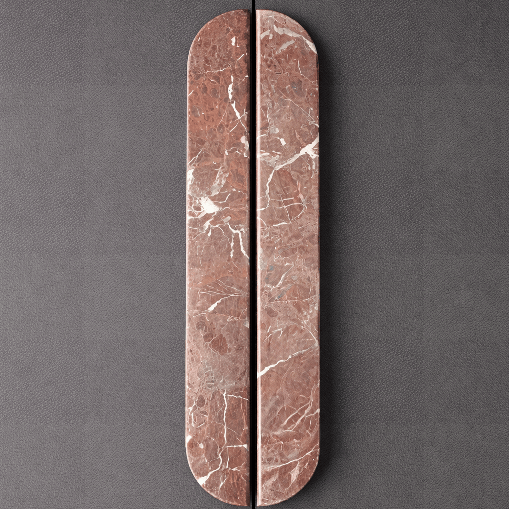 Cabinet Knobs & Handles Bayside Luxe Rosso Levanto Marble Cabinetry Handles - 320mm (Pair)