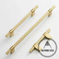Cabinet Knobs & Handles Bayside Luxe - Scarborough Cross Knurled Handle - Brass