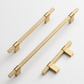 Cabinet Knobs & Handles Bayside Luxe - Scarborough Cross Knurled Handle - Brass