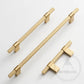 Cabinet Knobs & Handles Bayside Luxe - Scarborough Cross Knurled Handle - Brass