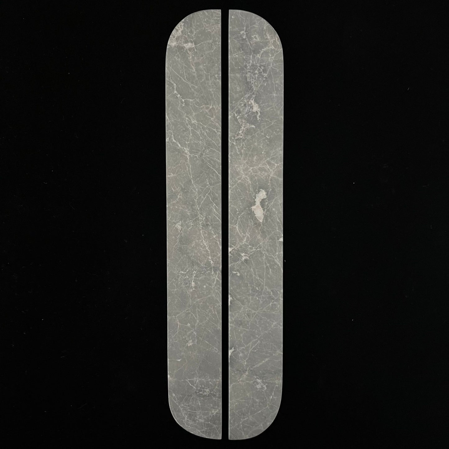 Cabinet Knobs & Handles Bayside Luxe Silver Grey Travertine Cabinetry Handles - 320mm (Pair)