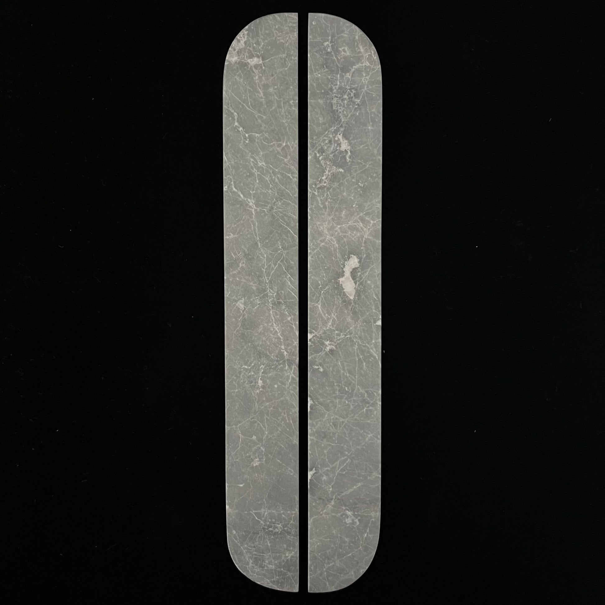 Cabinet Knobs & Handles Bayside Luxe Silver Grey Travertine Cabinetry Handles - 320mm (Pair)