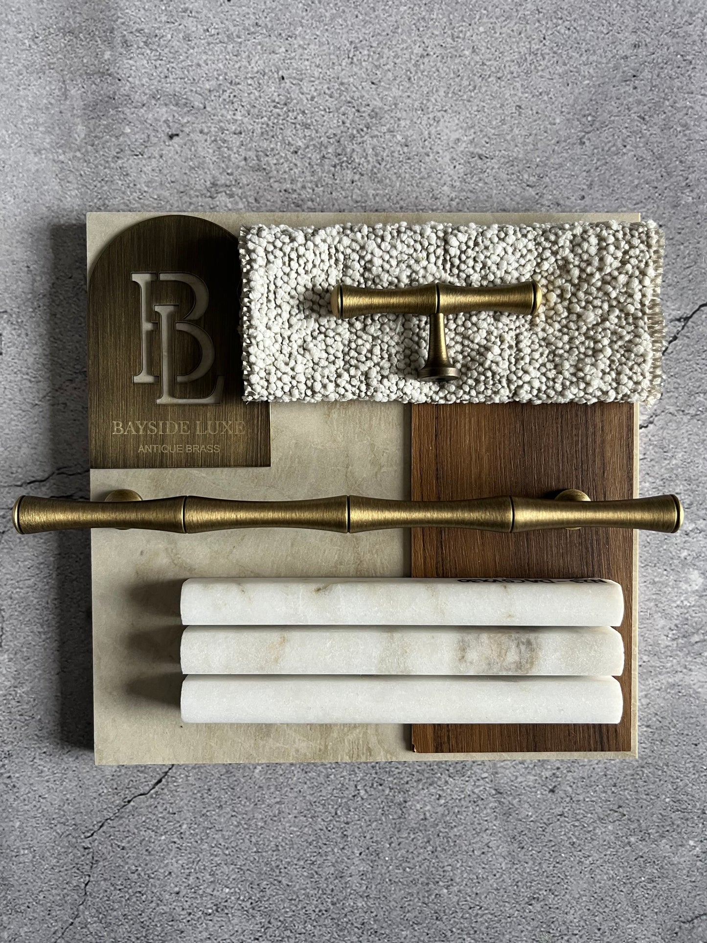 Cabinet Knobs & Handles Bayside Luxe Solid Antique Brass Bamboo Cabinetry Handles
