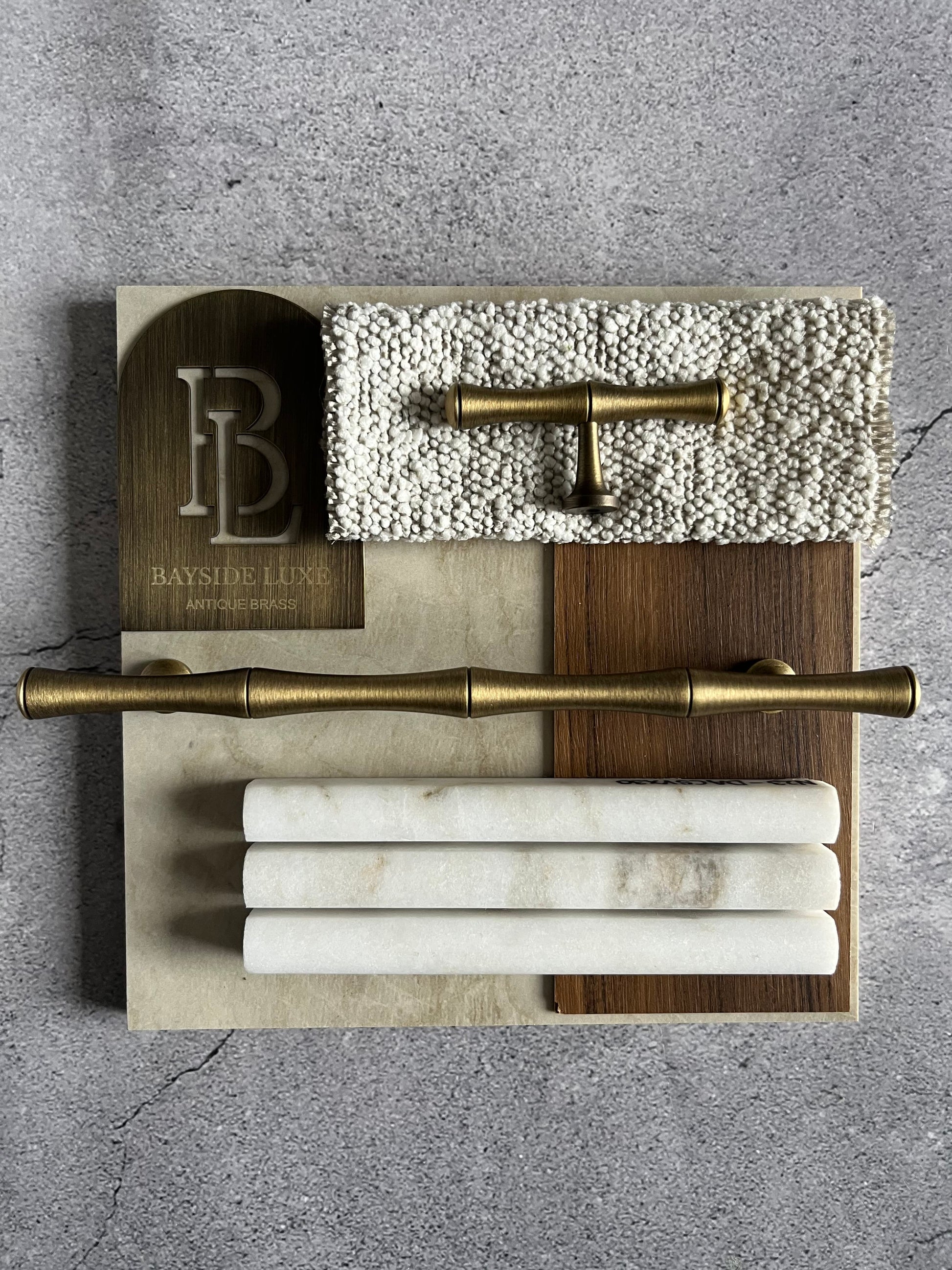 Cabinet Knobs & Handles Bayside Luxe Solid Antique Brass Bamboo Cabinetry Handles
