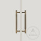 Cabinet Knobs & Handles Bayside Luxe - Sorrento Knurled Antique Brass Double Door Handle