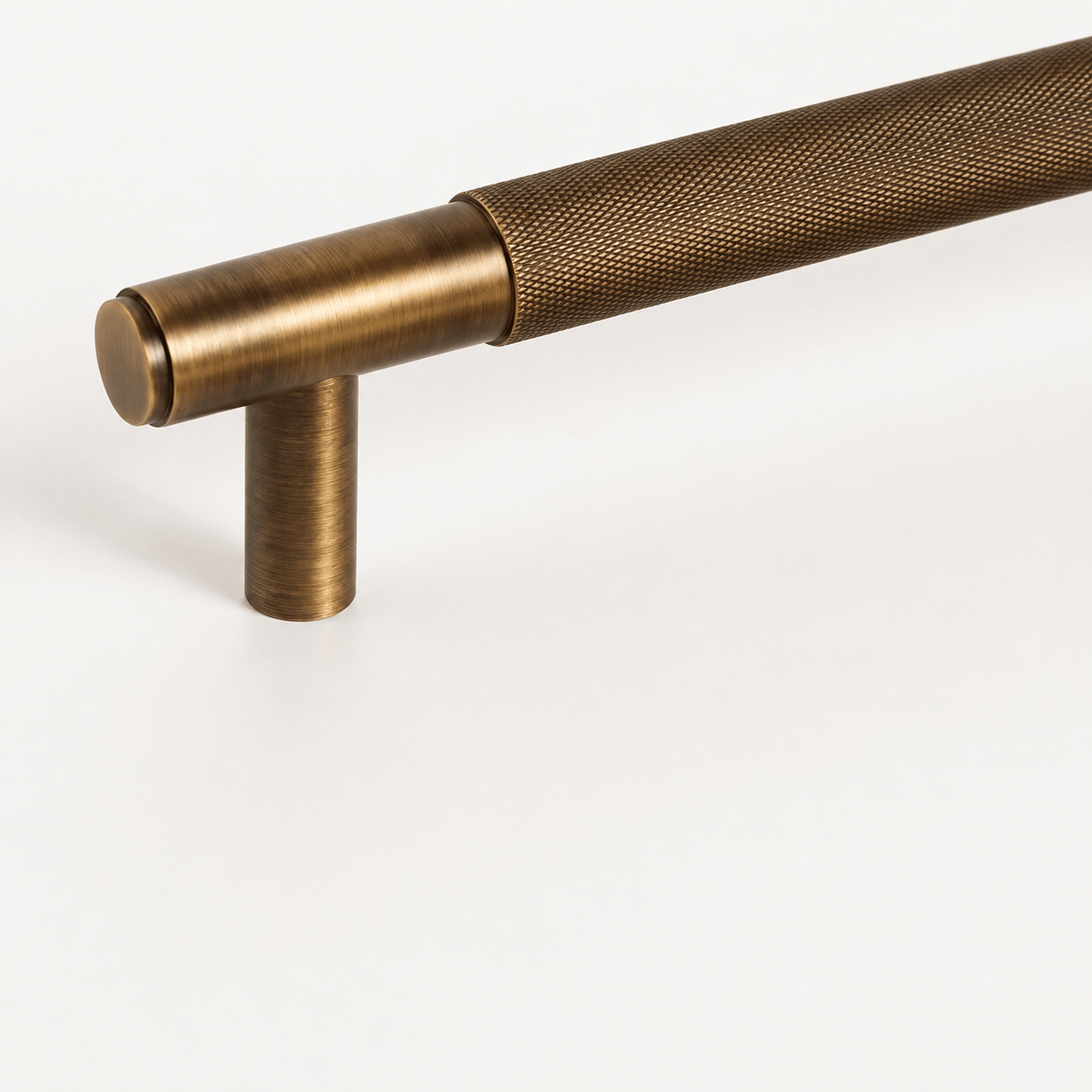 Cabinet Knobs & Handles Bayside Luxe - Sorrento Knurled Antique Brass Double Door Handle