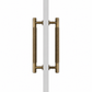 Cabinet Knobs & Handles Bayside Luxe - Sorrento Knurled Antique Brass Double Door Handle