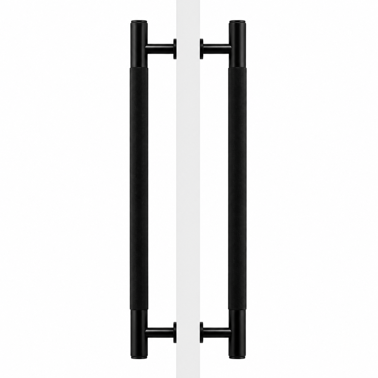 Cabinet Knobs & Handles Bayside Luxe - Sorrento Knurled Back Brass Double Door Handle