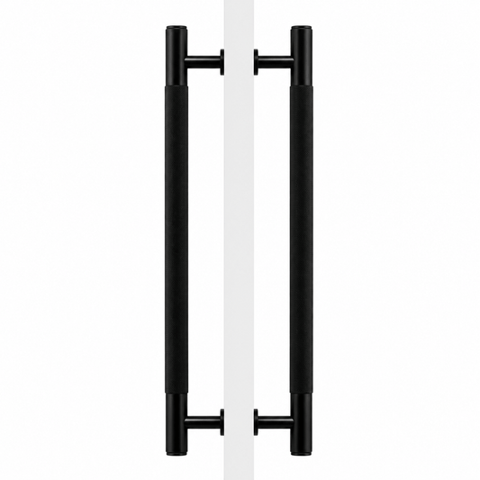 Cabinet Knobs & Handles Bayside Luxe - Sorrento Knurled Back Brass Double Door Handle