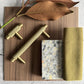 Cabinet Knobs & Handles Bayside Luxe - Sorrento Knurled Brass Handle