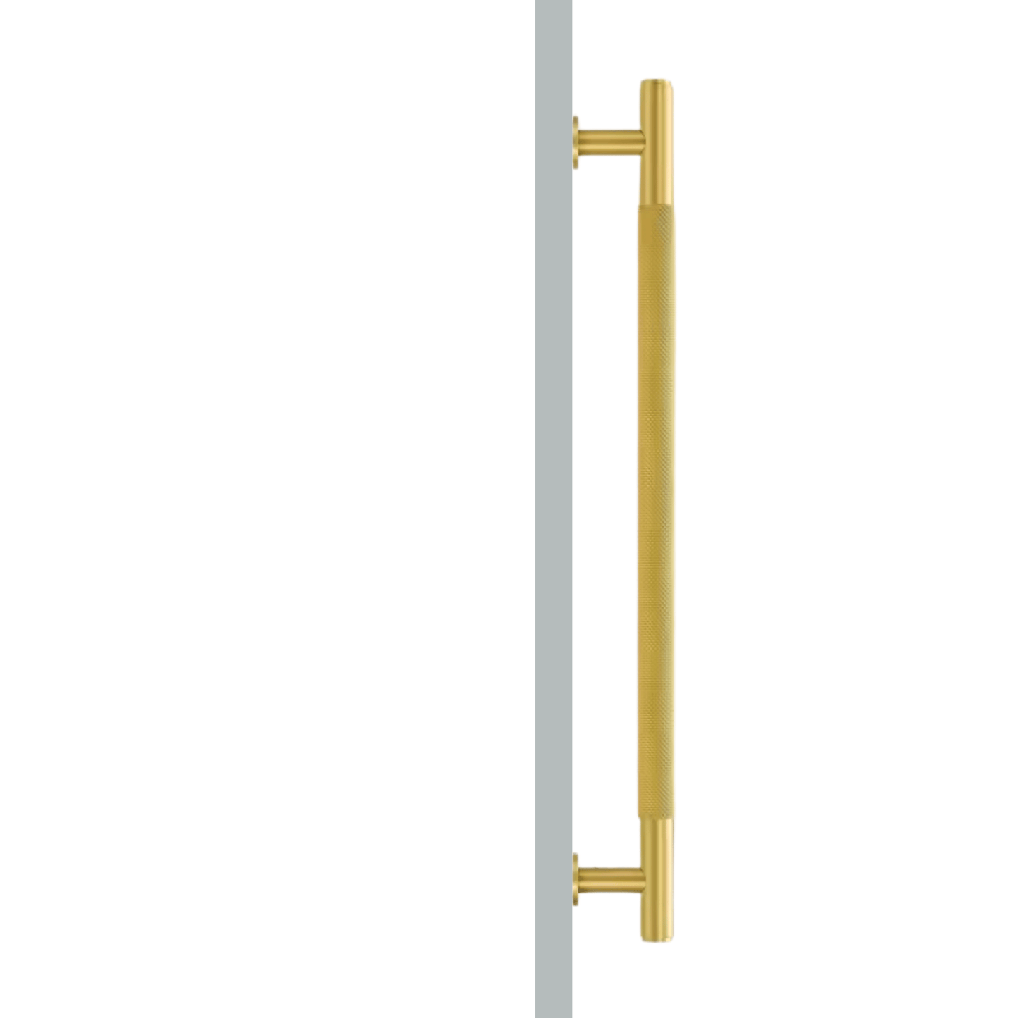 Cabinet Knobs & Handles Bayside Luxe - Sorrento Knurled Satin Brass Single Door Handle