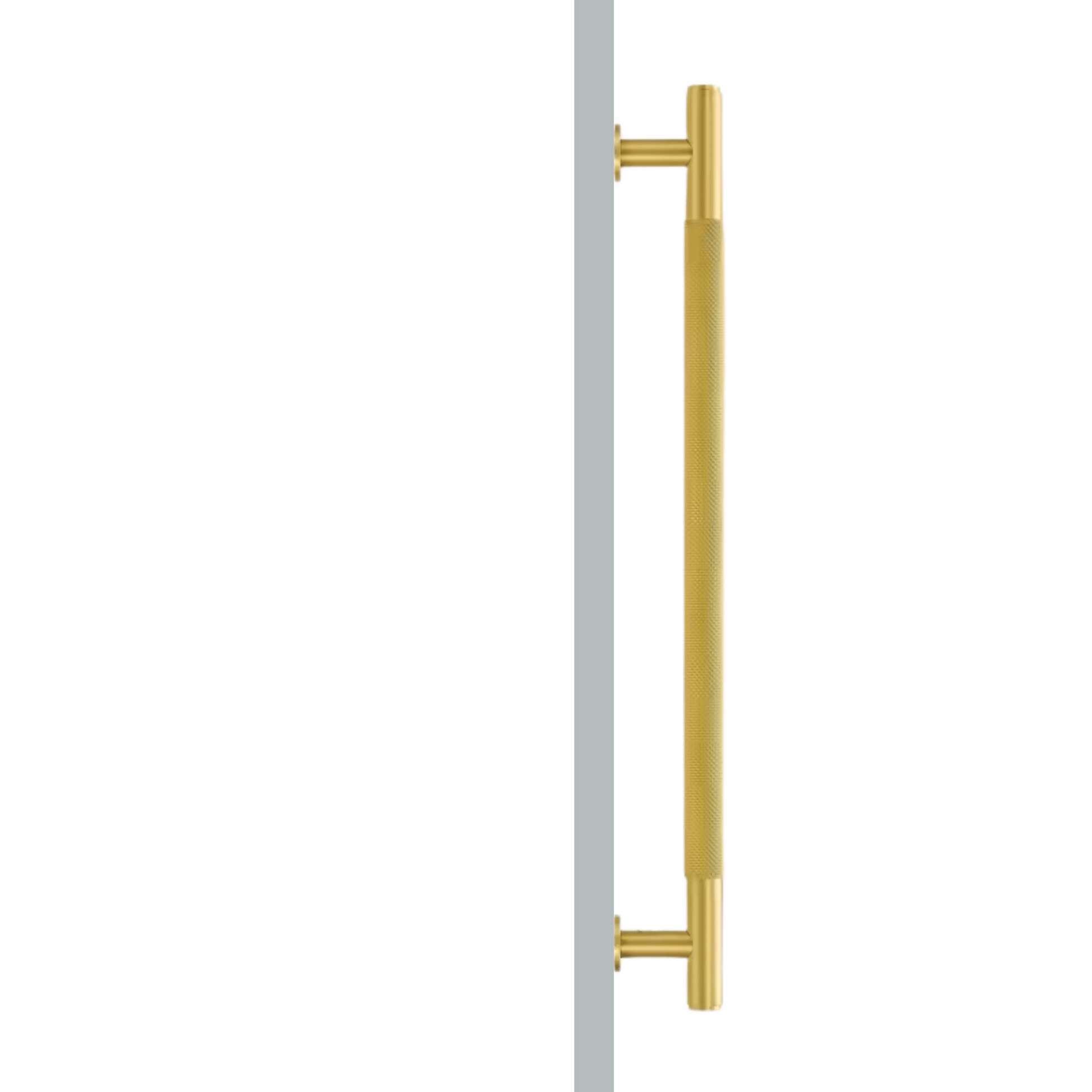 Cabinet Knobs & Handles Bayside Luxe - Sorrento Knurled Satin Brass Single Door Handle